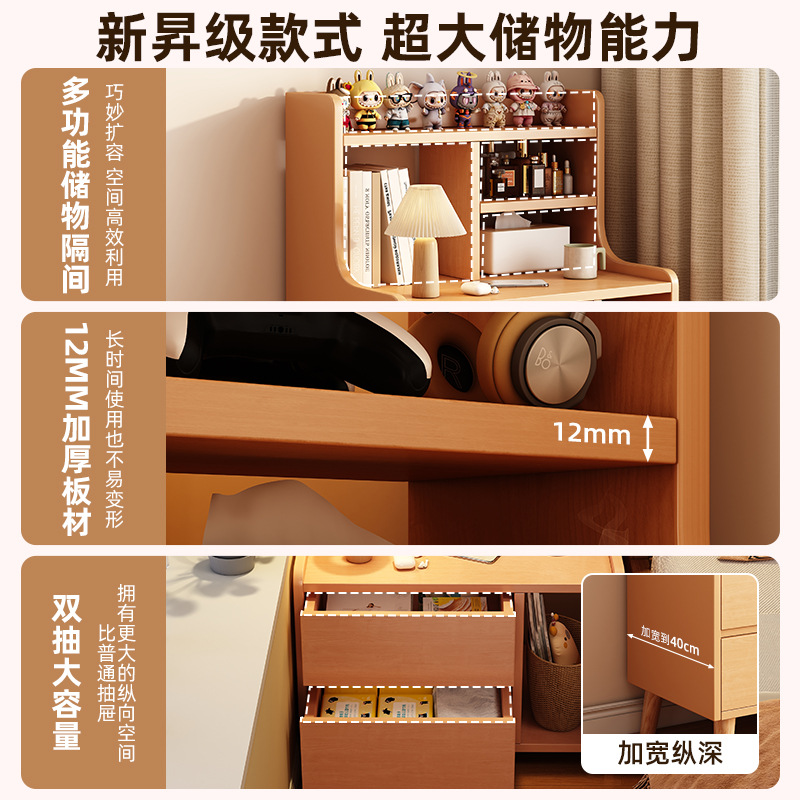 Mesa de cabecera moderna simple y pequeña simple gabinete de almacenamiento doméstico dormitorio pequeño gabinete junto a la cama estante de estante 2025 nuevo