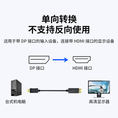 DP to HDMI Cable 4K TV Computer Monitor Connection Cable Mini DP to HDMI Cable HD Video Cable