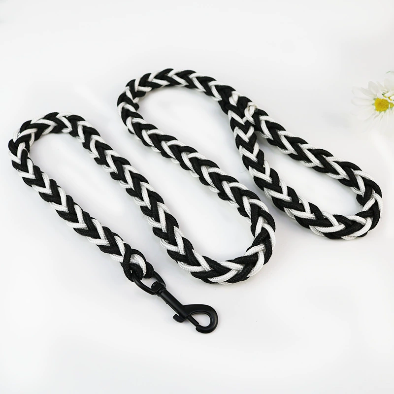 Поводок для собак (JINJIA) 8-нитевой косичка из верёвки, длина 1,3 м × 5 см, прочный для средних и крупных собак