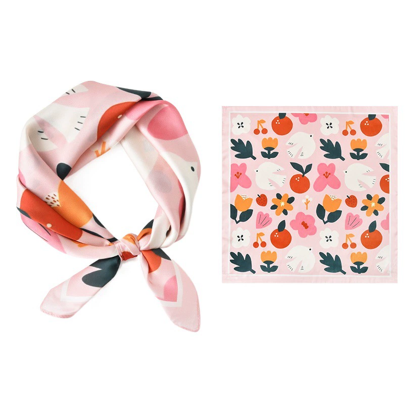 Маленький квадратный шарф в летнем горячем стиле 53, модный шарф из искусственного шелка, модный женский универсальный модный высококачественный квадратный шарф оптом