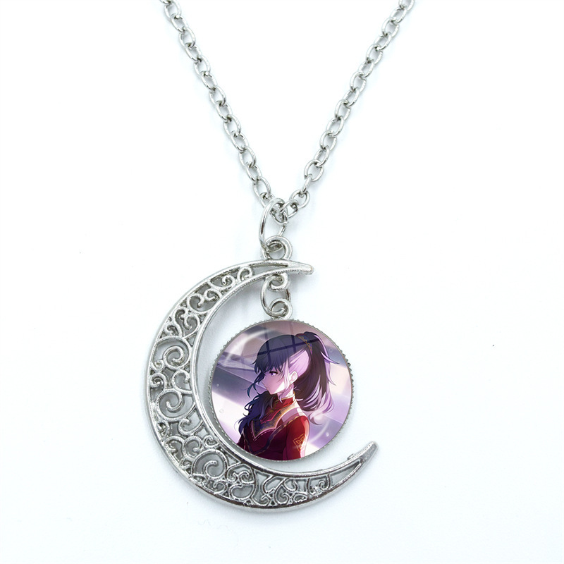 Project Sekai Anime World Project Colorful Stage Time Gem Moon Pendant Necklace Accessories