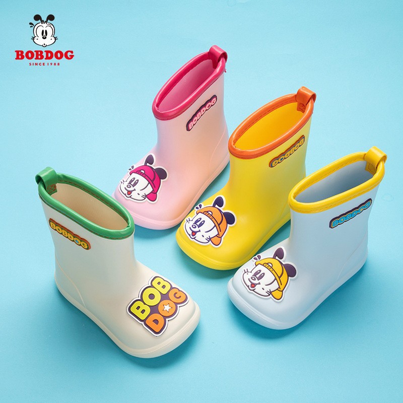 Babu Bean Children's Rain Boots 2-8 Years Old Children Boys and Girls Eva Cartoon Rain Boots Transparent Raincoat