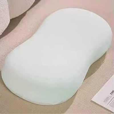 Ice Silk Cat Belly Pillow Memory Foam Pillow Summer Belly Pillow Cervical Spine Sleep Office Bed Pillow Cushion Pillow (Headrest) - light-green-large-size-50308cm
