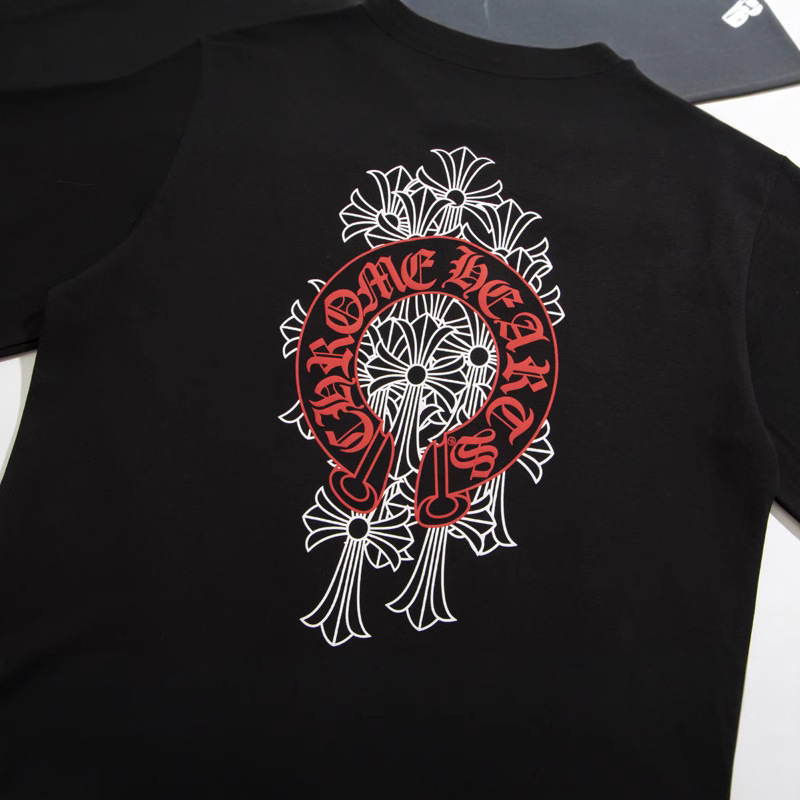 国境を越えたクロレラChrome Heart高品質双糸純綿男女プリント長袖tシャツ|undefined