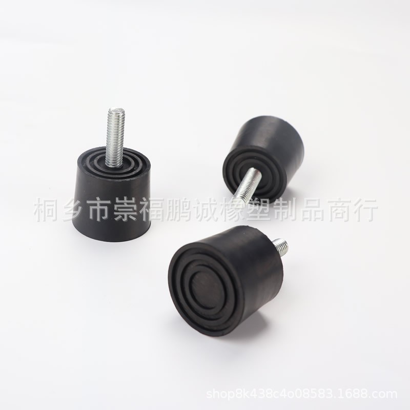 供缓冲耐磨螺丝橡胶脚垫实心带螺丝橡胶调节脚橡胶机脚垫调节脚垫