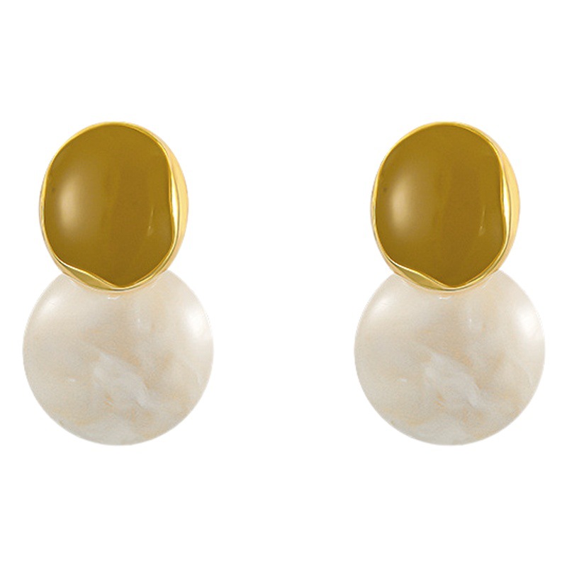 Corea del Sur Dongdaemun Otoño e Invierno pendientes vintage pendientes de esmalte irregular de las mujeres pendientes de alta calidad pendientes exquisitos pendientes al por mayor