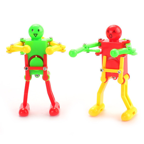 Dancing robot creative winding swing mini stickman wind-up toy children's street stall night market wholesale