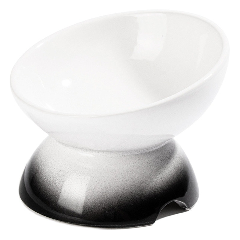 Leyoupai gato tazón De Cerámica Copa Para Mascotas Tazón de protección de la columna cervical gato tazón de arroz gato tazón de agua perro oblicua boca tazón ayudar a la digestión