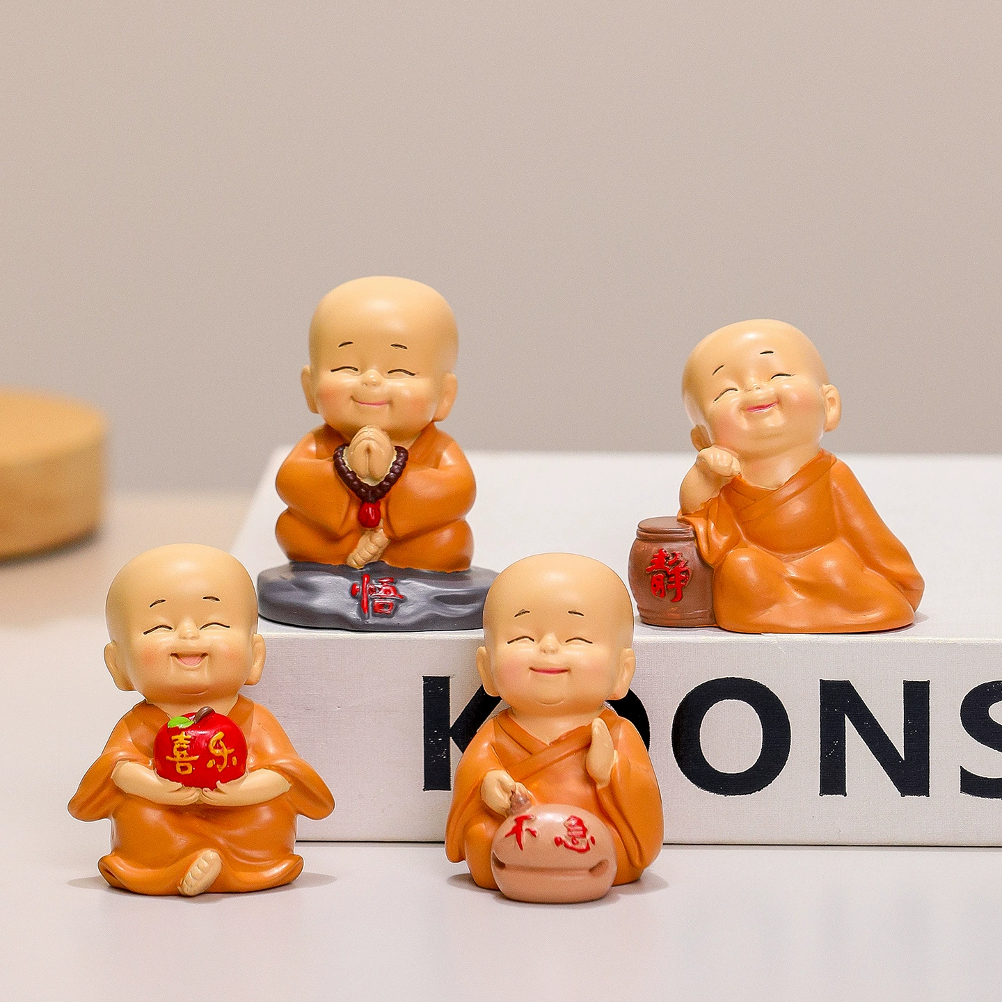 Новый китайский стиль Hui Le монах, домашний учебный чайный столик, украшения, креативные украшения для офиса в стиле дзен, маленький монах