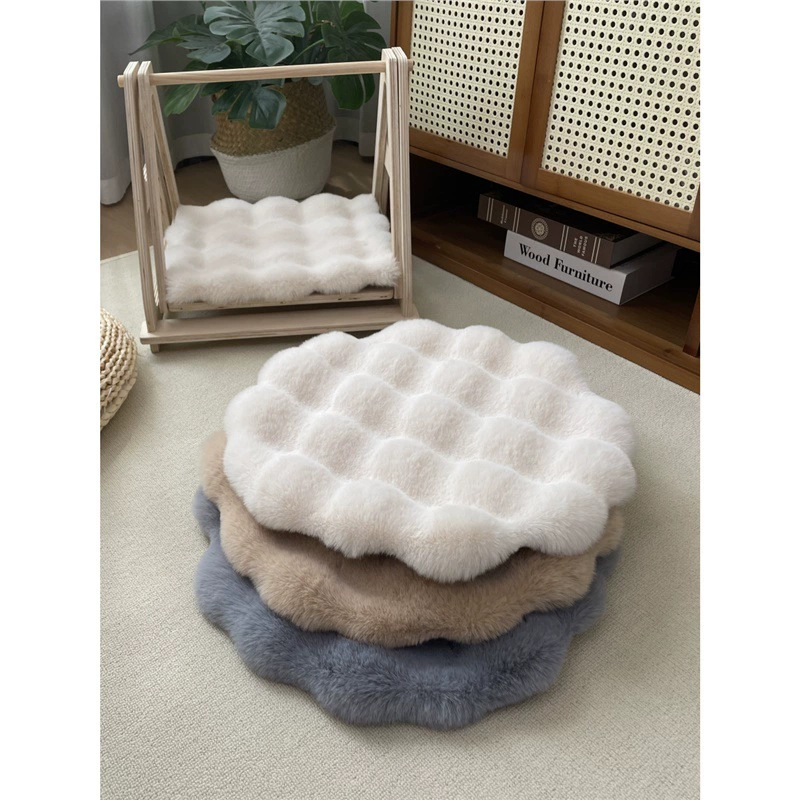 Кошачий спальный коврик Кошачий коврик Кролик плюшевый круглый питомник с одеялом осенью и зимой теплые подушки для животных