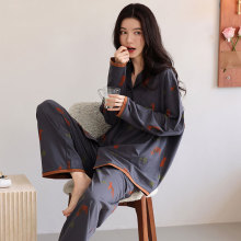 睡衣女春秋款纯棉长袖秋季2025新款大码休闲高级感秋冬全棉家居服