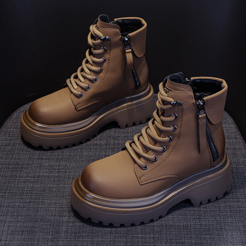 Women's 2026 New Style Martin Boots, Retro Motorcycle Boots, European and American Leather Short Work Boots, British Style Versatile Women's Boots Women's 2026 New Style Martin Boots, Retro Motorcycle Boots, European and American Leather Short Work Boots, British Style Versatile Women's Boots