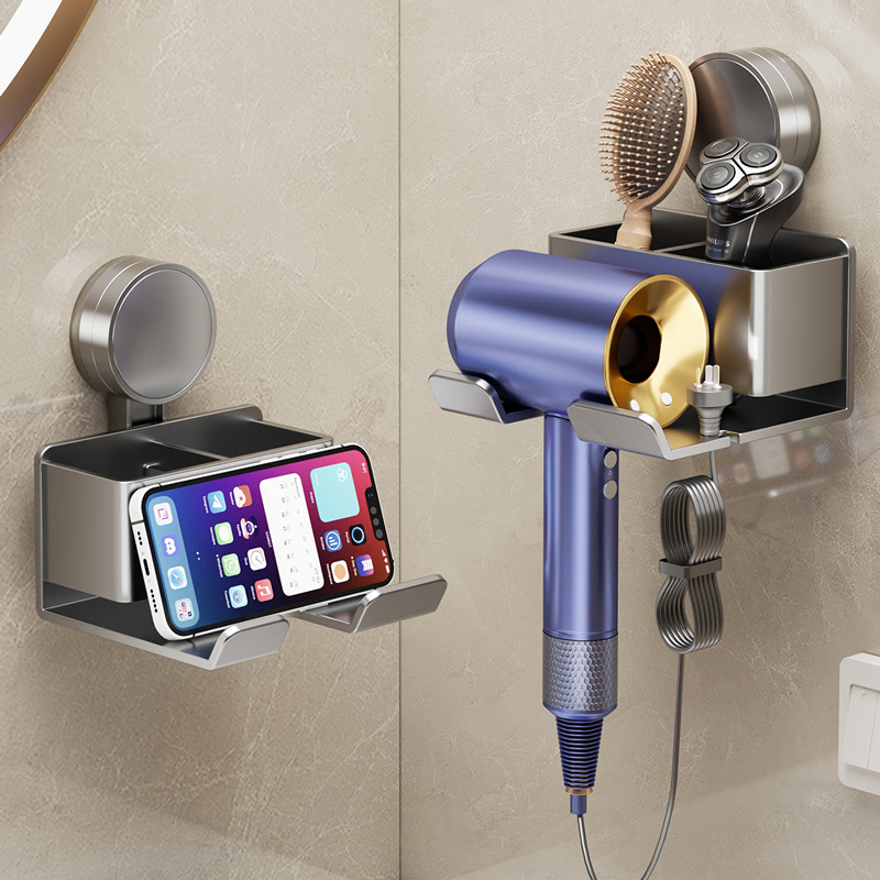 Su suction cup hairdryer rack free punching bathroom wall -mounted…