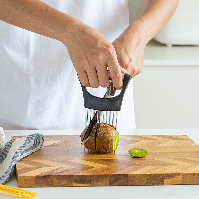 不銹鋼洋蔥針固定器洋蔥插 廚房小工具果蔬固定切片器洋蔥叉