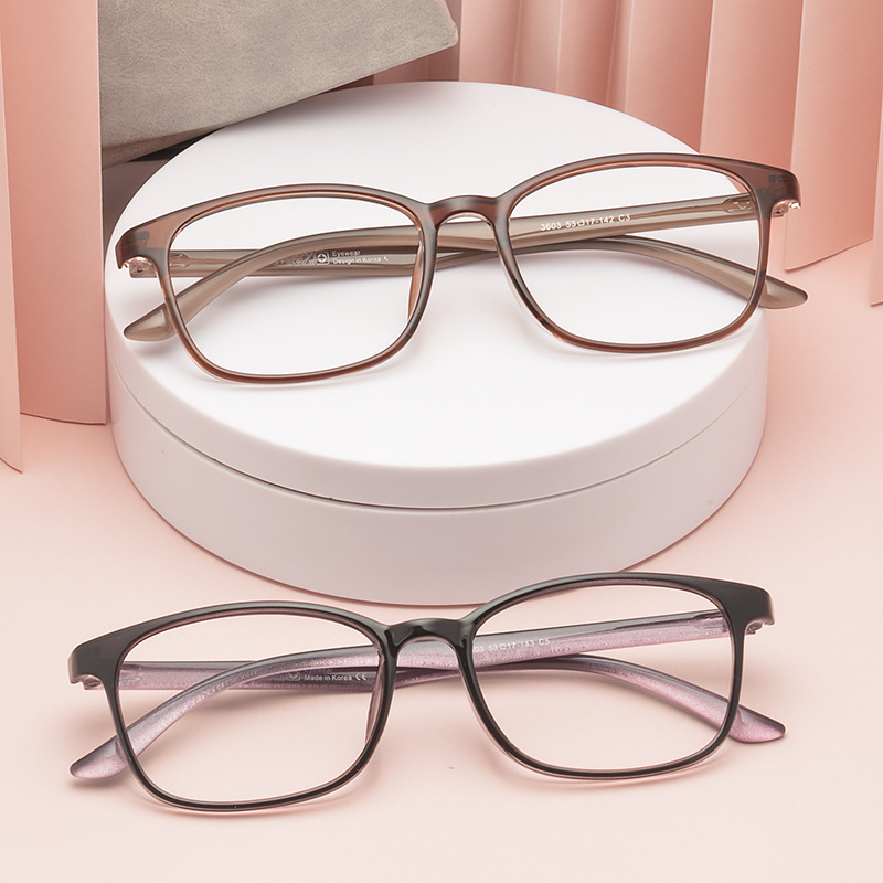 安科超輕TR90眼鏡框女顯瘦舒適可配高度數網紅款韓版潮方框男3603