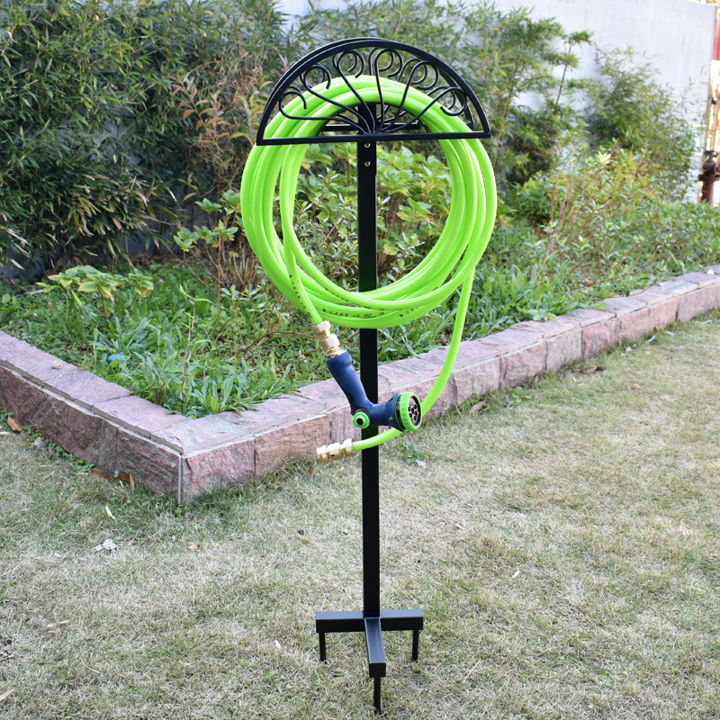 花园软管支架可拆卸金属水管软管支架软管挂架立式花园软管存储架