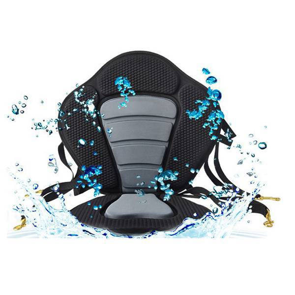 1Pcs Color: Black + Gray Material: Eva Surfboard Kayak Canoe Rafting Boat Backrest Seat