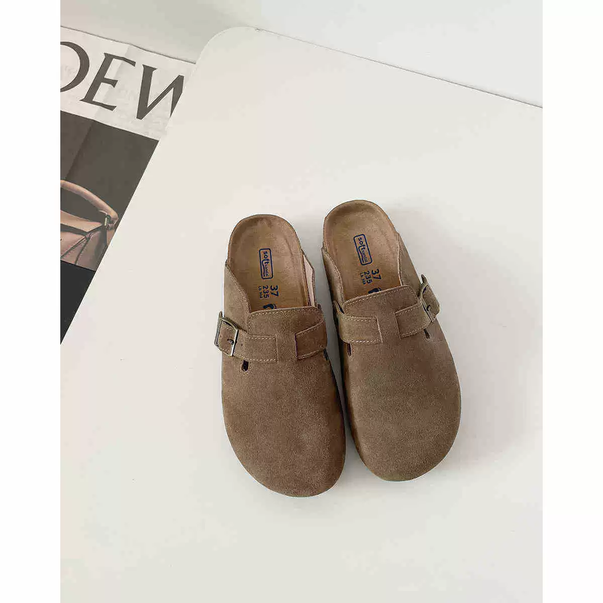[Цена на месте 65] Натуральная кожа фабричного происхождения, женские шлепанцы Birken, для рыбалки, пробковая подошва, полушлепанцы