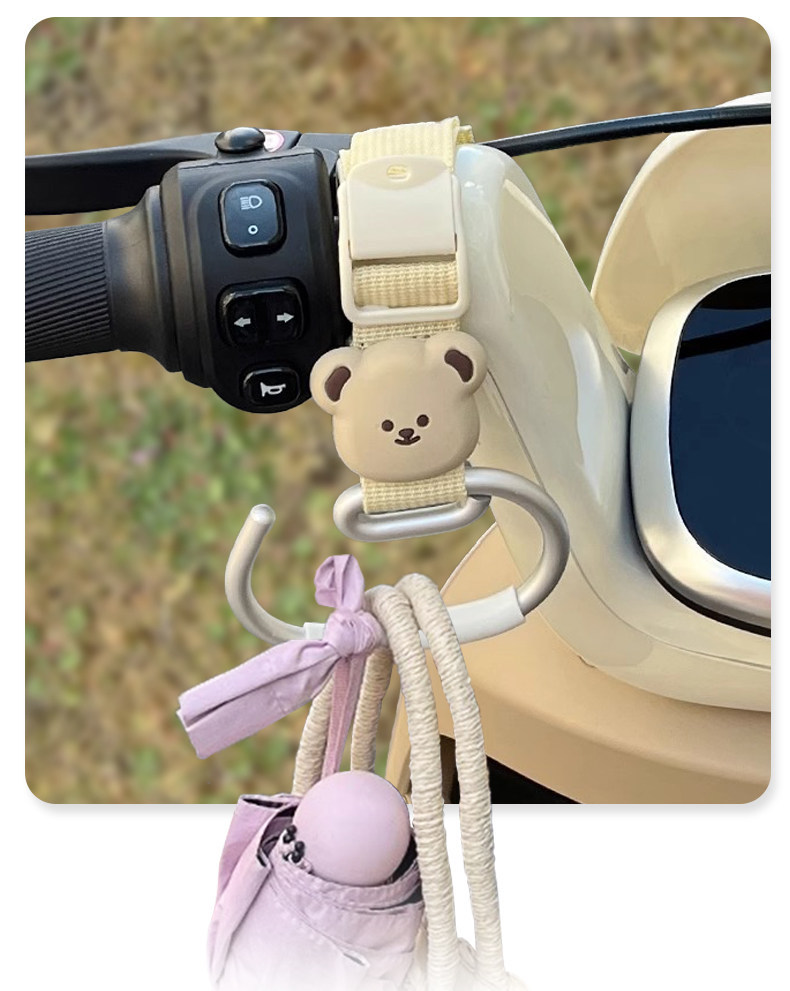 Stroller hook, electric vehicle and motorcycle hook, front-mounted universal heavy-duty woven baby stroller hook
