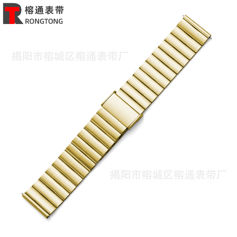 Adecuado para Apple correa de acero Apple iwatch 8/se/7/6 un grano Huawei hebilla metal correa de acero 4145