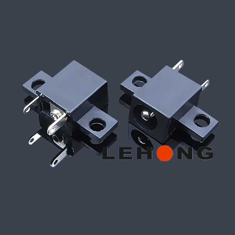 DC-044FJ-25斜口飞机/直脚耐高温环保/DC电源插座/直流DC插座