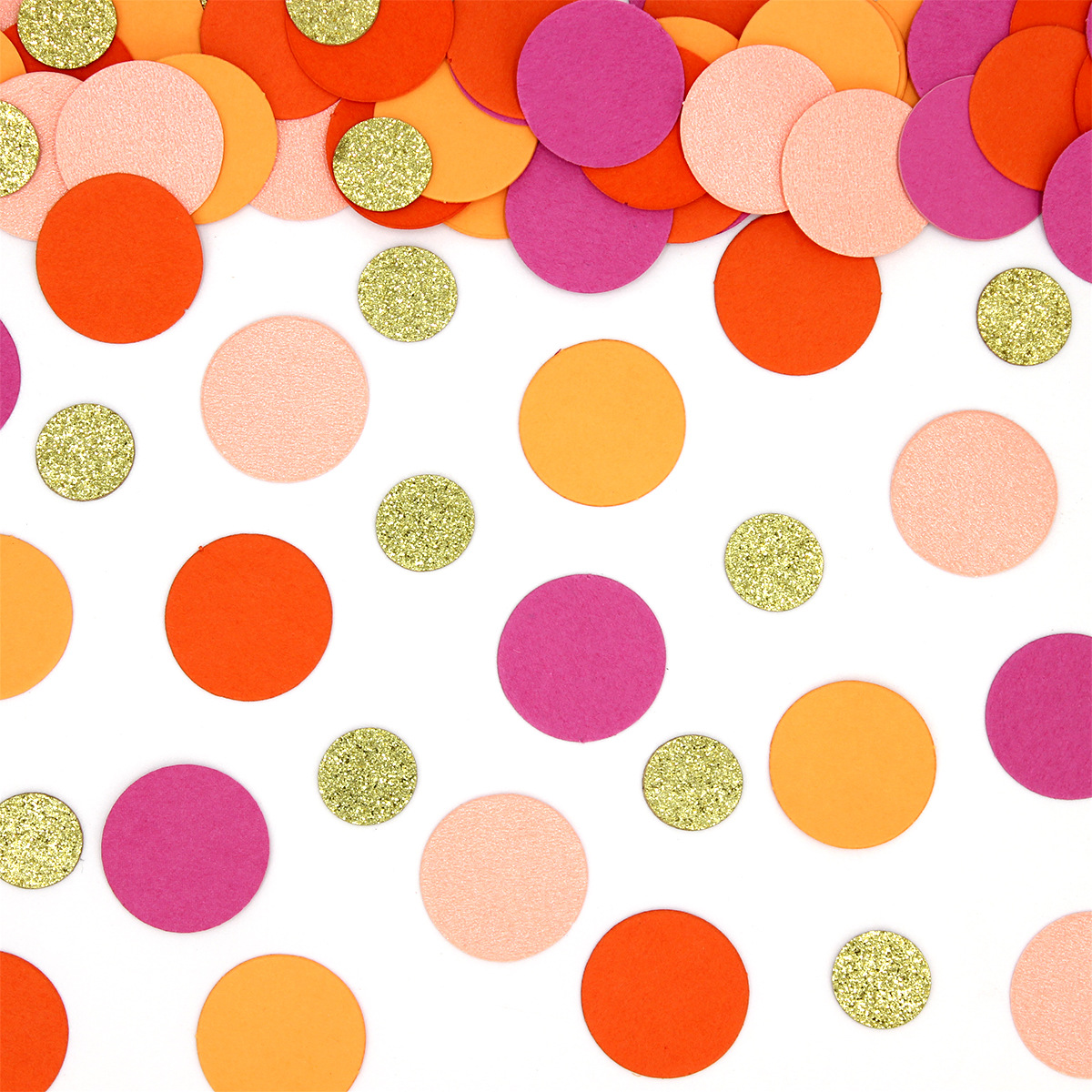 Cross-border multicolored theme confetti 2.5cm party birthday flower shredded paper festival celebration props confetti wholesale