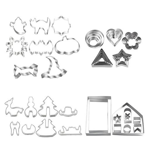 Halloween stainless steel biscuit mold cake fondant 4/6 piece set Pumpkin bat wizard ghost black cat
