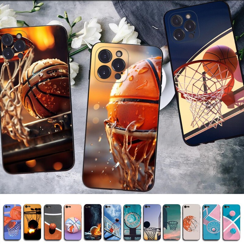 Suitable for Apple Phone Case Sports Basketball Hoop Back Panel Phone Case iPhone 17 8 7 6 6S Plus X