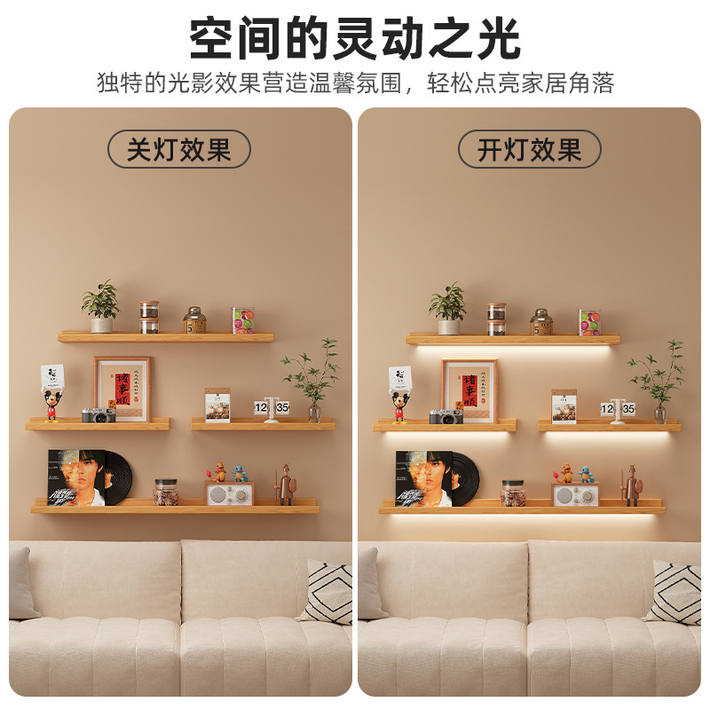 Estantes de pared de madera maciza dormitorio alternativa de mesilla de cama pared colgante estante de decoración estante de exhibición de alta calidad