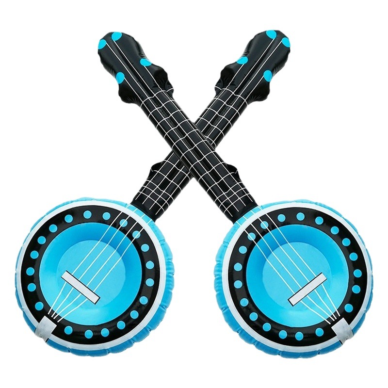 Cross-Border Hot Selling Spot Pvc Inflatable Musical Instrument Stage Props Musical Instrument Party Toys Inflatable Guitar Microphone