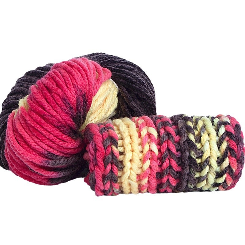 Hilo de lana gruesa Hilo acrílico Bufanda tejida a mano Hilo de poliéster Fábrica de lana Juguetes de bricolaje Decoración navideña