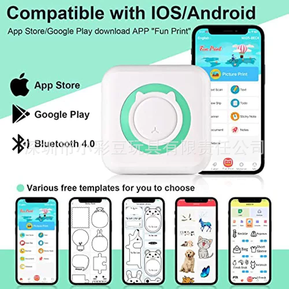 Трансграничный портативный мини-принтер Беспроводной может подключить мобильный телефон к маленьком бытовом самоклея этикетки фото принтер