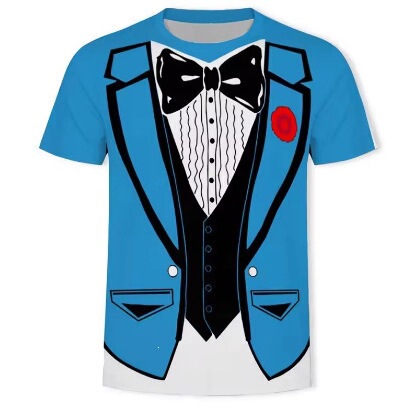 Summer Fashion Fun and Interesting Pretend Suit 3D T-Shirt with Tailcoat and Tie 3D Printed T-Shirt for Men Summer Street Style Summer Fashion Fun and Interesting Pretend Suit 3D T-Shirt with Tailcoat and Tie 3D Printed T-Shirt for Men Summer Street Style