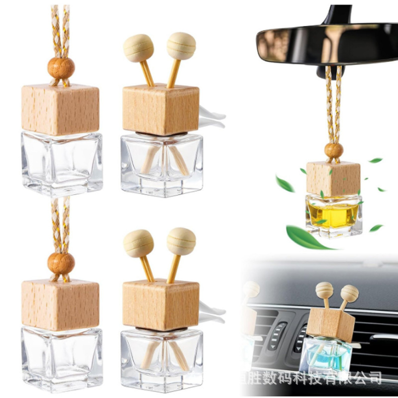 Custom Elegant Car Fragrance Diffuser Fashion Air freshener Car Smell Glass Bottle Air Outlet Aromatherapy