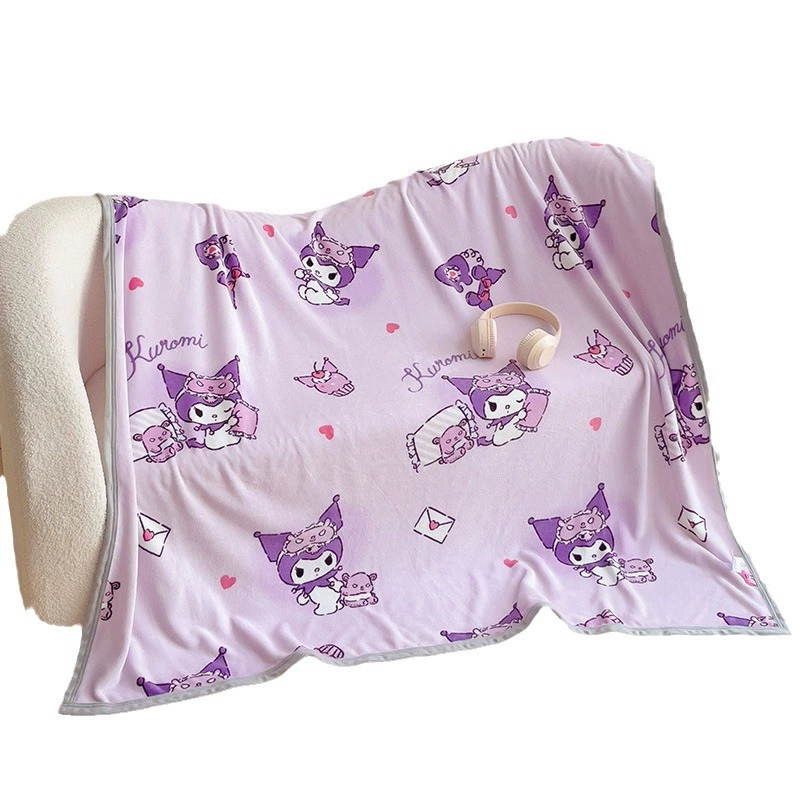 Двустороннее коралловое флисовое одеяло (Sanrio) сверхтолстое детское плед для дивана, размеры 100×150–200×230 см