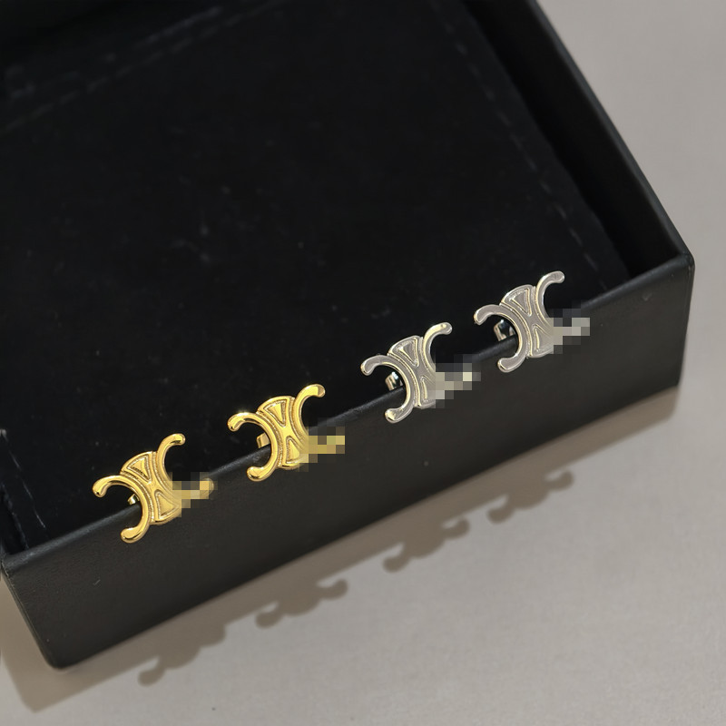 2026 New Simple and Elegant Arc de Triomphe European and American Style Earrings Versatile Light Luxury Fashionable Ear Studs 2026 New Simple and Elegant Arc de Triomphe European and American Style Earrings Versatile Light Luxury Fashionable Ear Studs