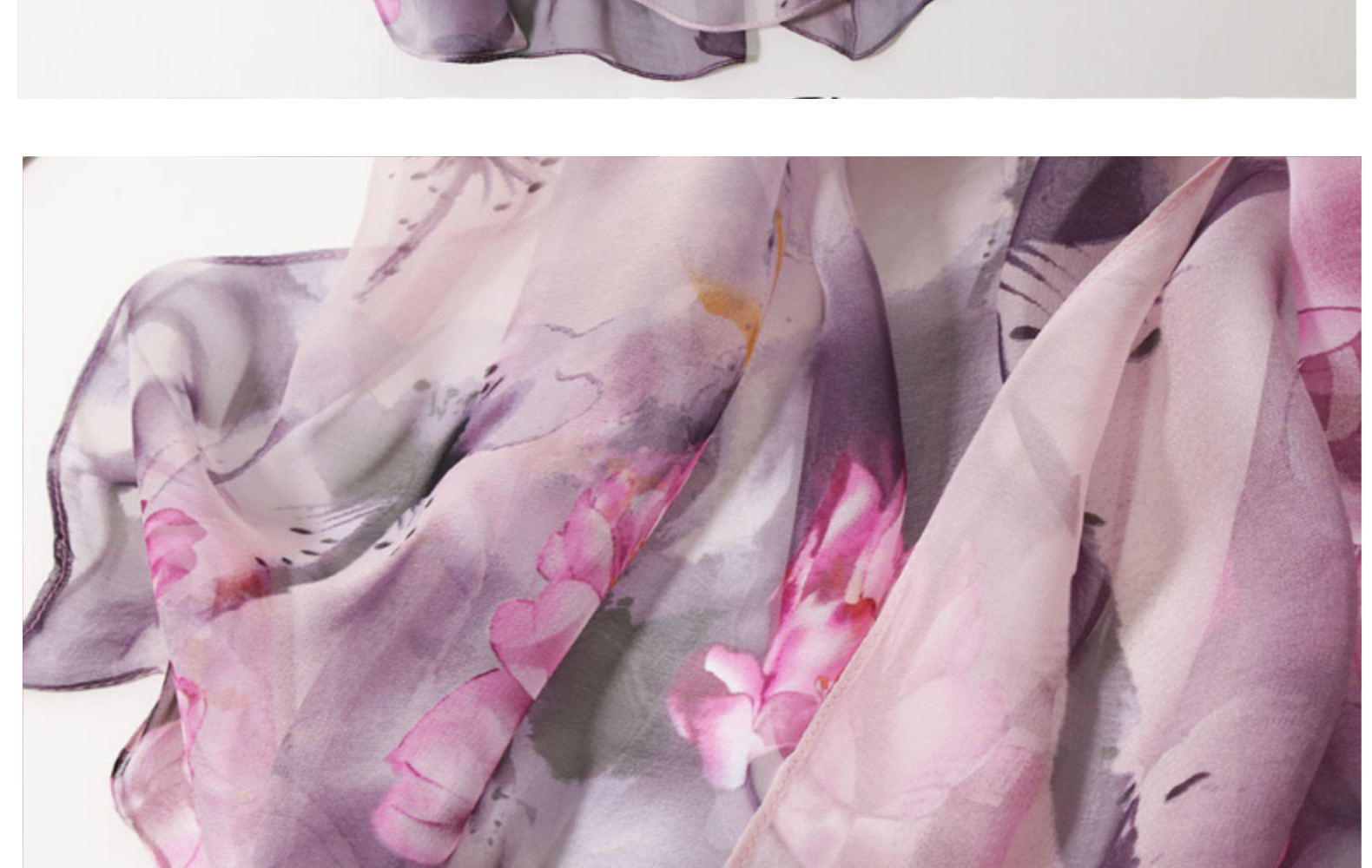 Women's Elegant Flower Georgette Silk Scarves display picture 6