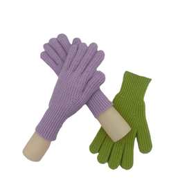 密集点时尚羊毛线针织保暖分指成人手套厂家跨境开孔触屏秋冬季