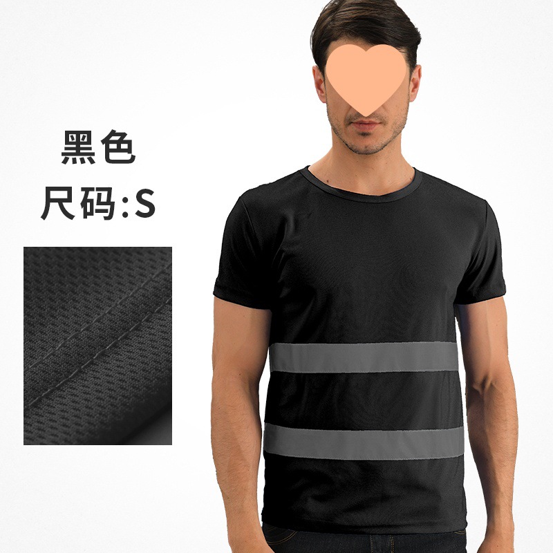 LIKAI camiseta reflectante de velocidad de secado sitio de construcción ropa de seguridad de mangas cortas publicidad de ciclismo chaleco reflectante chaleco