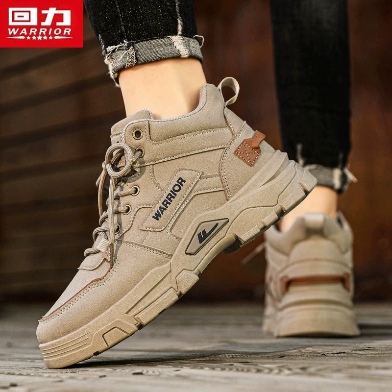 Мужские ботинки с откидной застежкой, новинка осени-зимы 2025 года, британский стиль, высокие ботинки для мужчин, обувь для походов на природе, рабочие ботинки для мужчин