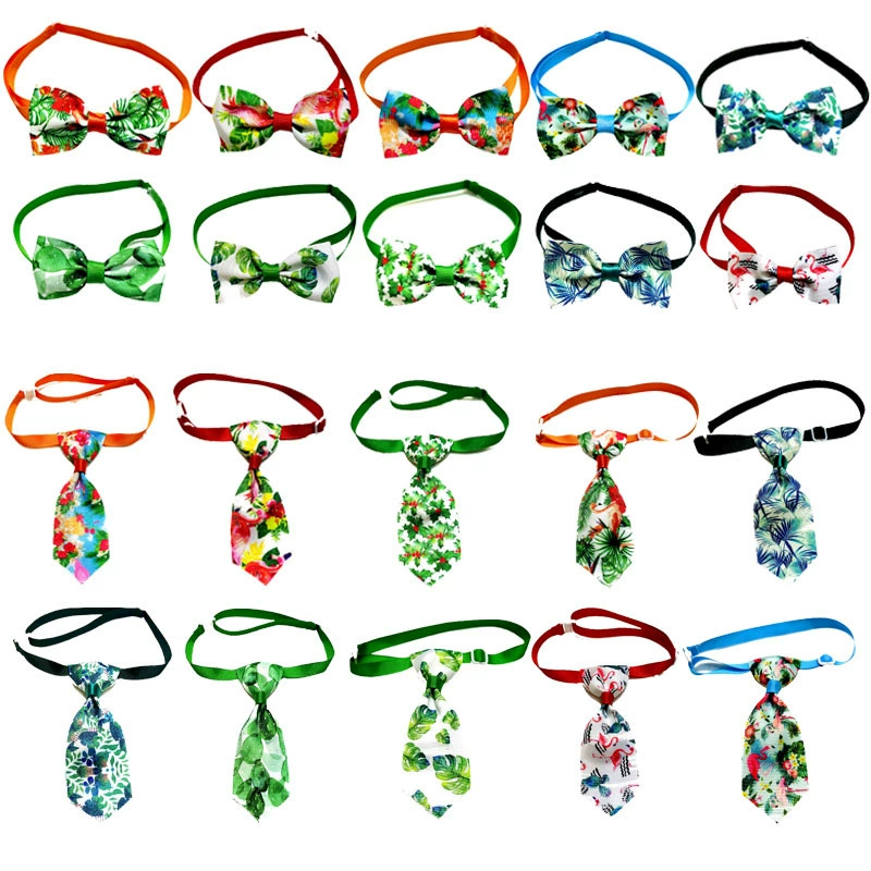 Гавайские особенности Новый галстук для собак и кошек Галстук-бабочка для домашних животных Ювелирные изделия для домашних животных Галстук-бабочка Соответствующие изделия для шитья ручной работы