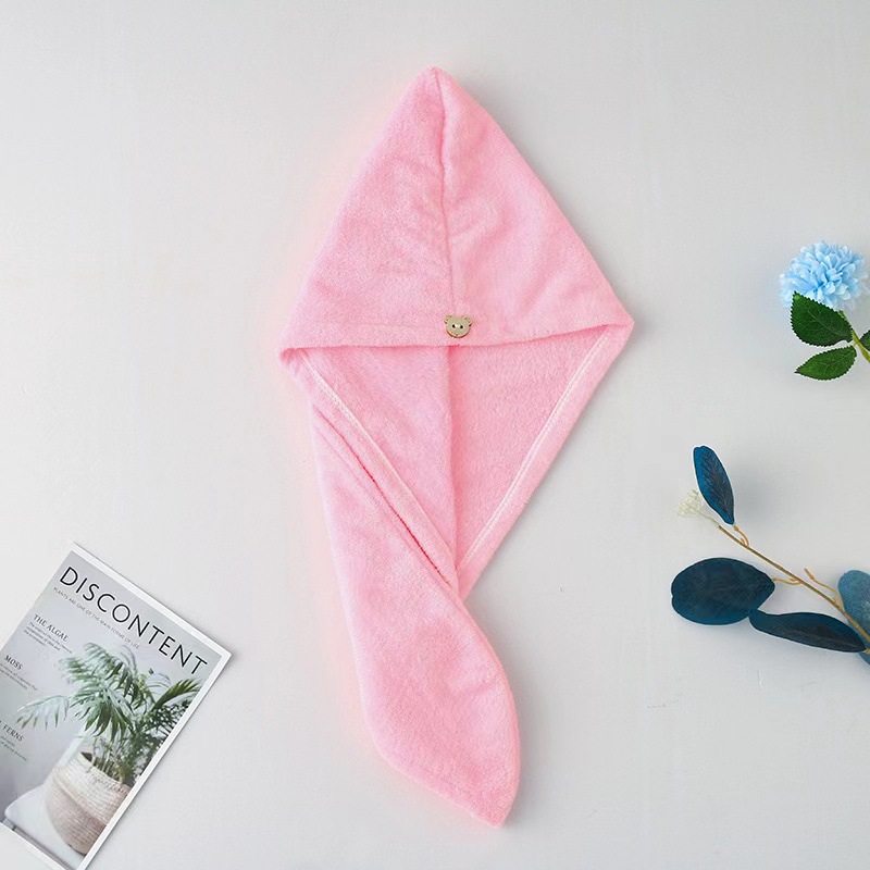 Doble capa de espesamiento absorción rápida toalla de cabello seca sombrero de cabello seco bolsa toalla de cabello largo dormitorio de estudiantes fiesta toalla de cabello seco