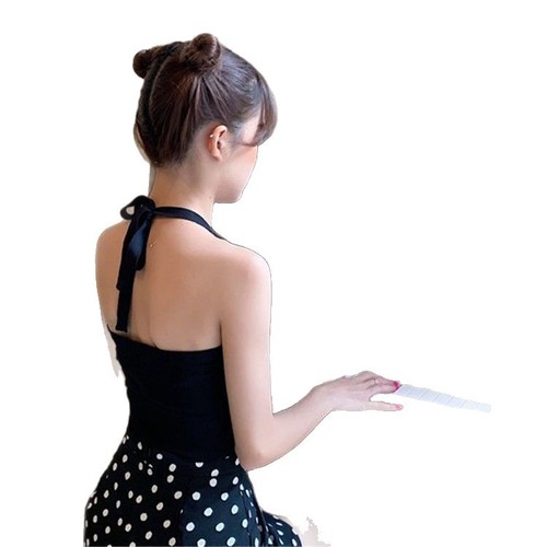 Hottest trend adjustable strap balconette solid color knit wrap top V-neck short sleeveless shoulder-baring camisole tank top