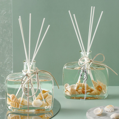 New 100ml square bottle conch fireless aromatherapy ornaments indoor living room bathroom perfume home freshener