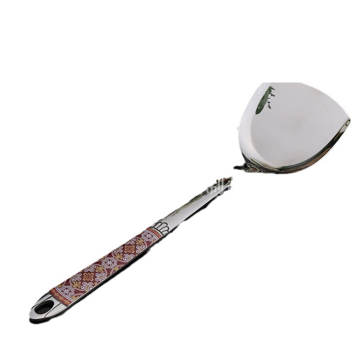 Kitchen Utensil Set (Ruyihua) Stainless Steel, Patterned Handles, Assorted Serving Tools