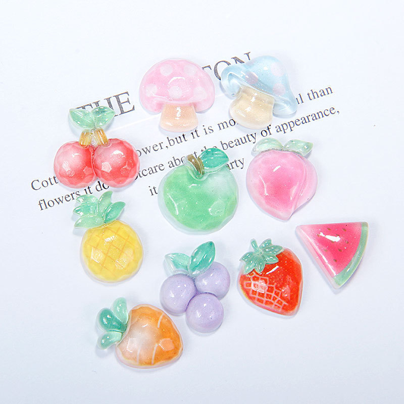 Cut transparent fruit cream glue resin accessories wholesale DIY mobile phone shell water Cup patch refrigerator sticker headdress Cut transparent fruit cream glue resin accessories wholesale DIY mobile phone shell water Cup patch refrigerator sticker headdress