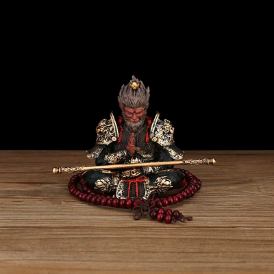 Wukong Qitian Dasheng Living Room Tv Cabinet Ornaments Soft Decoration Car Accessories Car Ornaments Car Ornaments Monkey King Buddha (Car ornaments) - sun-wukong-ornaments-color-beads