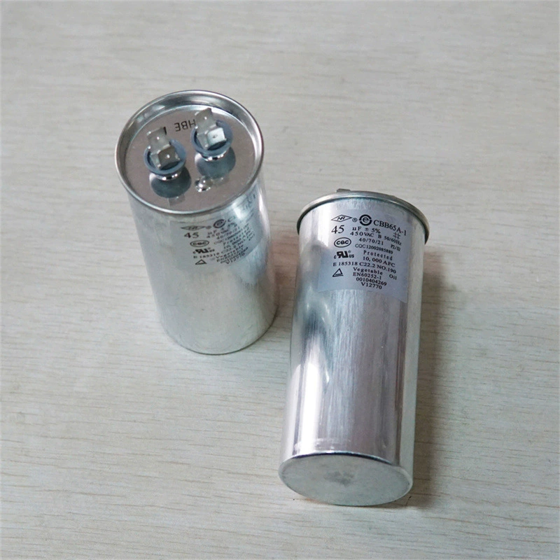 Новый конденсатор Кондиционирование компрессора Запуск конденсатора 15uf20uf30uf40uf50uf 60uf Алюминиевый корпус конденсатор