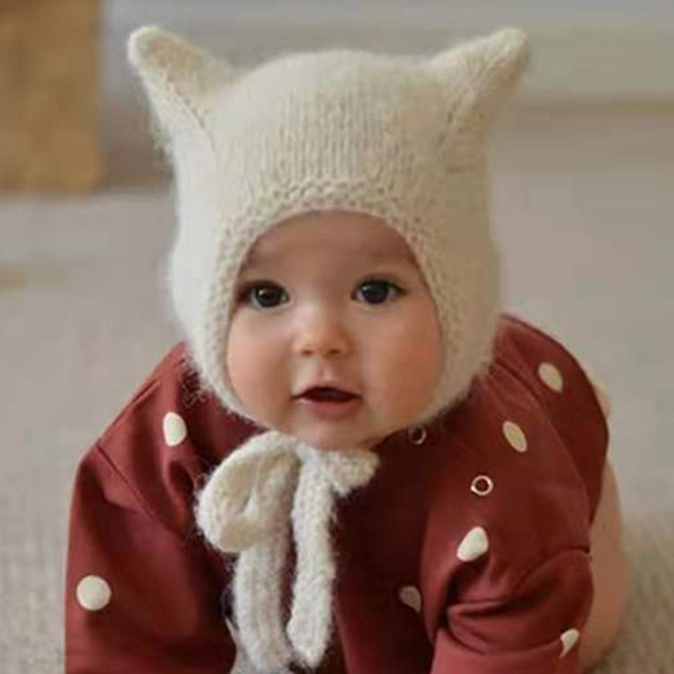 Enfants Unisexe Mignon Couleur Unie Chapeau De Bébé display picture 4