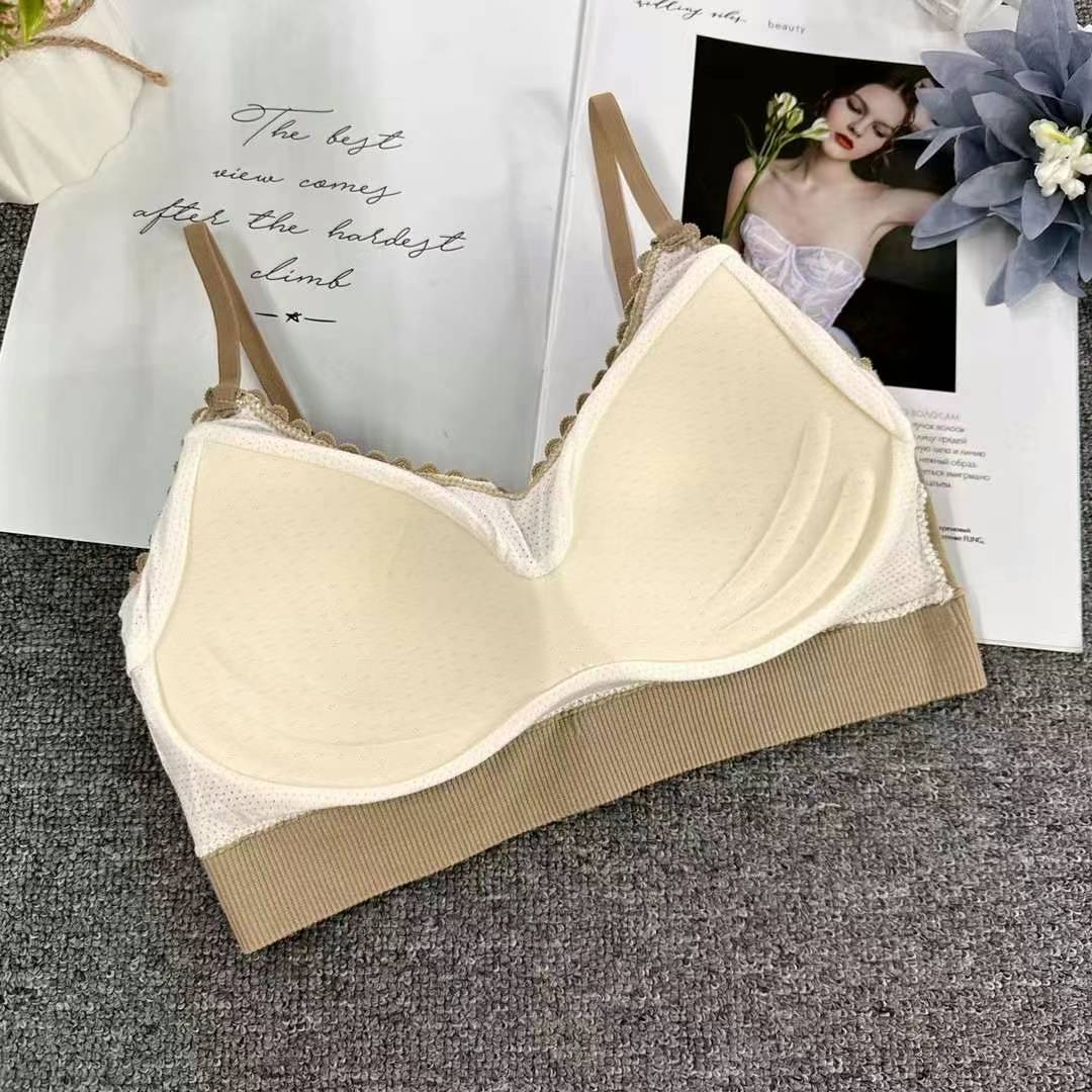 Nueva taza fija sin costuras hermosa espalda sin anillo de acero ropa interior chaleco chaleco cómodo ropa interior damas base sostén al por mayor